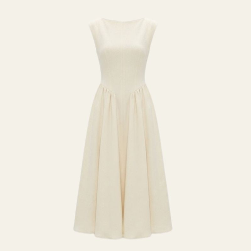 Rosa | Women's Wedding Guest Cut-Out Midi Dress for Formal Occasion