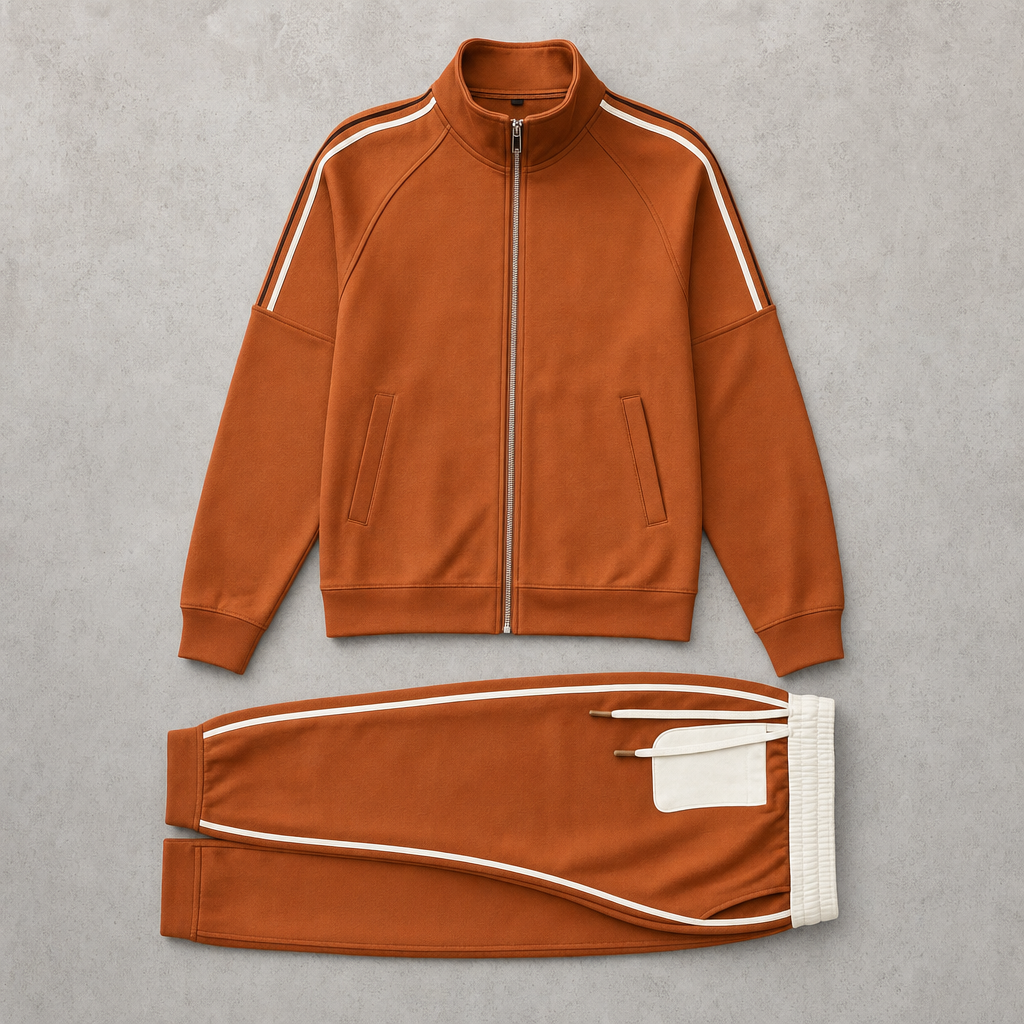 Men's Two Piece Tracksuit - Zip Jacket and Pants Set