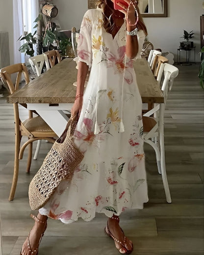 Saskia | Women's Wedding Guest Boho Maxi Dress Occasion Style