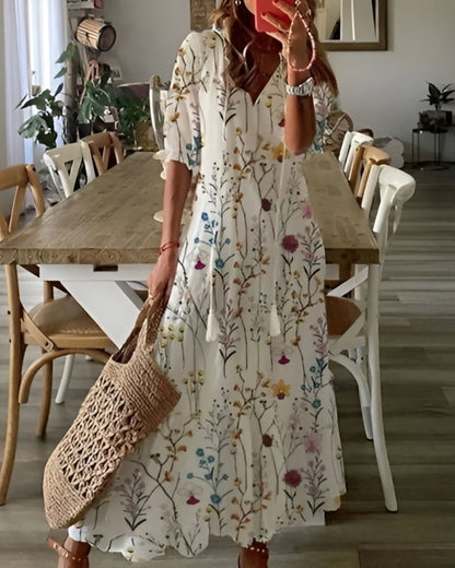 Saskia | Women's Wedding Guest Boho Maxi Dress Occasion Style
