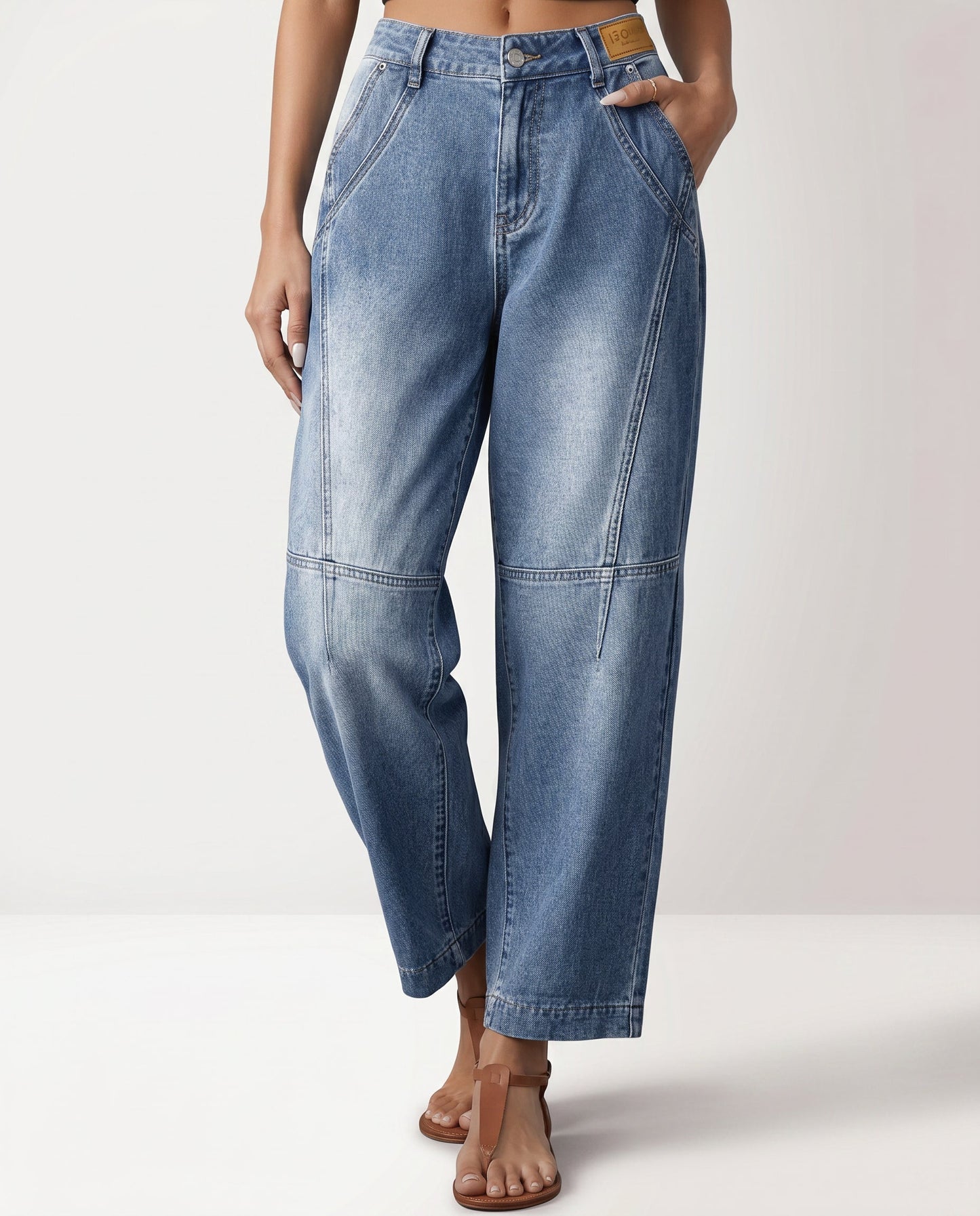 Sebastiane | High-Waist Wide-Leg Straight Jeans Women Style