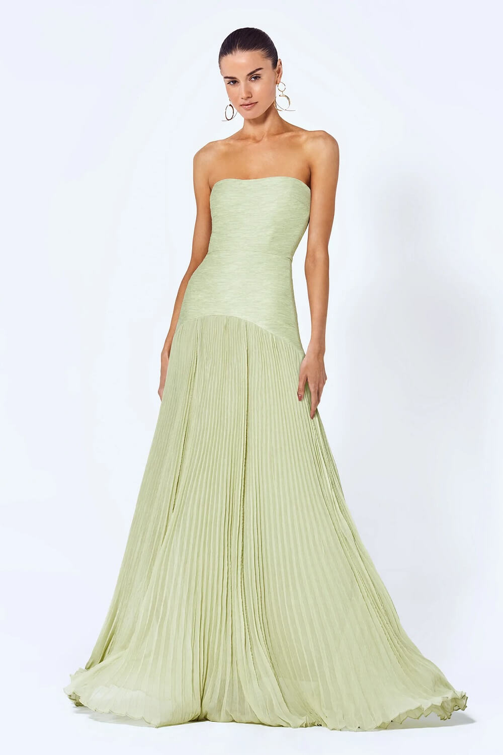 Severine | Flowy Green Wedding Guest Maxi Dress Women Style