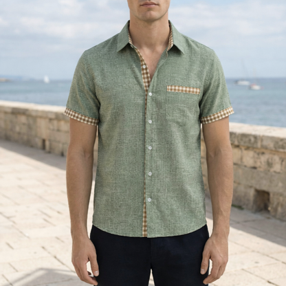 Men's Linen Shirt - Casual Lightweight Button Down