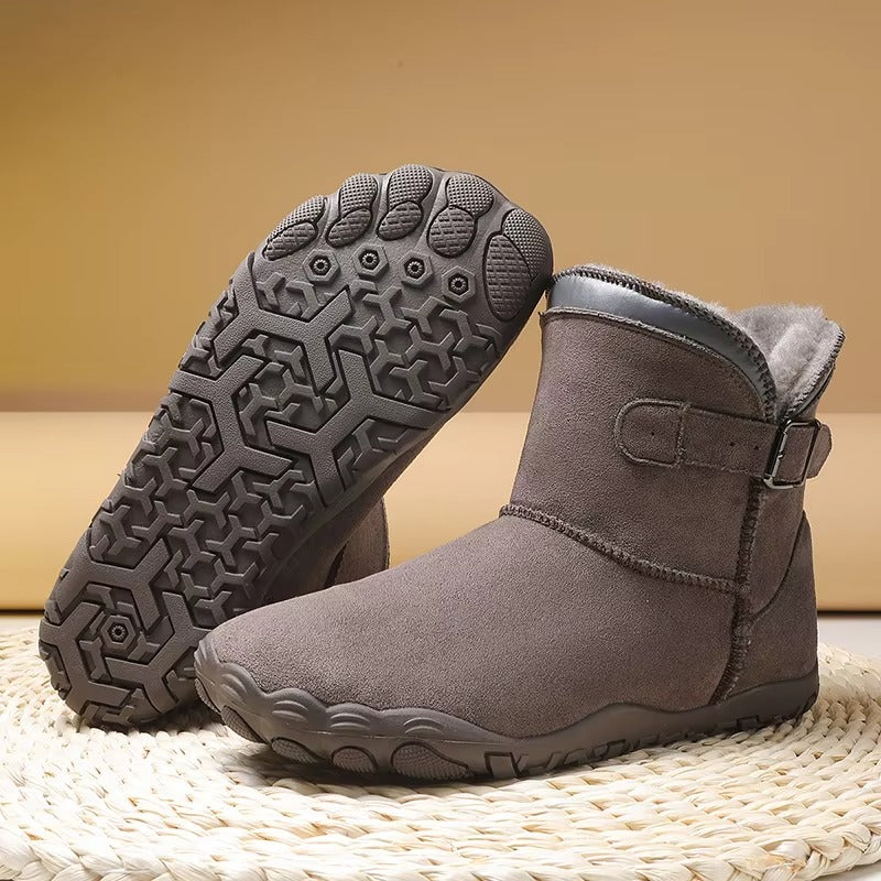 Women's Winter Snow Boots Fleece-Lined Buckle Ankle