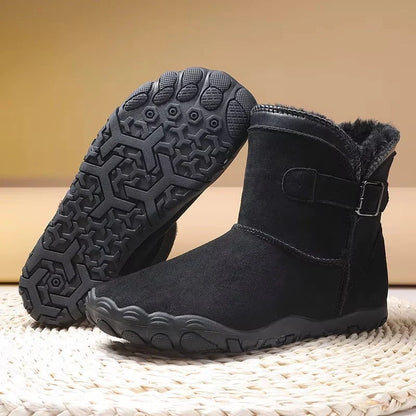 Women's Winter Snow Boots Fleece-Lined Buckle Ankle