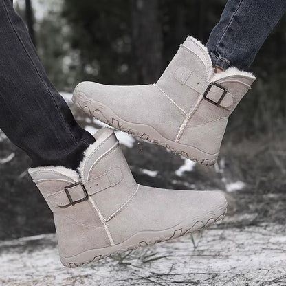 Women's Winter Snow Boots Fleece-Lined Buckle Ankle