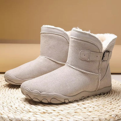 Women's Winter Snow Boots Fleece-Lined Buckle Ankle