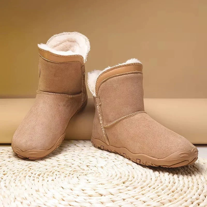 Women's Winter Snow Boots Fleece-Lined Buckle Ankle