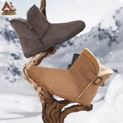 Women's Winter Snow Boots Fleece-Lined Buckle Ankle