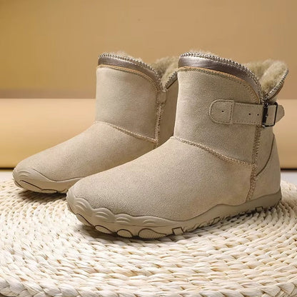 Women's Winter Snow Boots Fleece-Lined Buckle Ankle