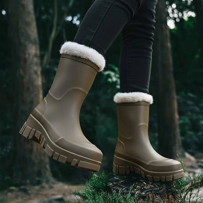 Women's Waterproof Snow Boots Fur-Lined Lug Sole