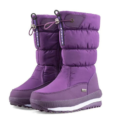 Women's Waterproof Insulated Winter Snow Boots Pull-On