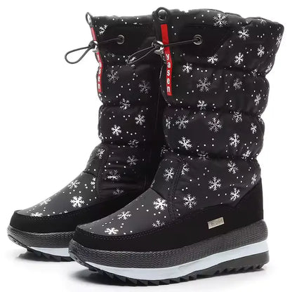 Women's Waterproof Insulated Winter Snow Boots Pull-On
