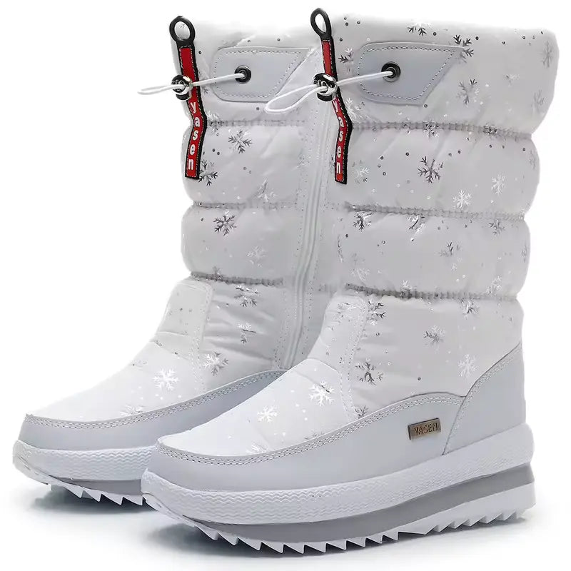 Women's Waterproof Insulated Winter Snow Boots Pull-On
