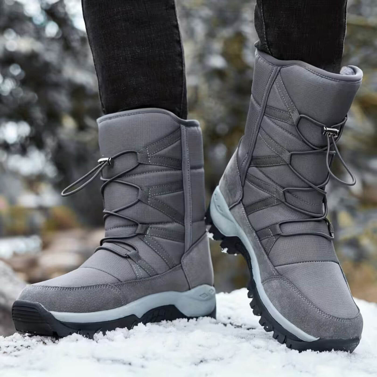 Women's Snow Boots Waterproof Lace-Up Winter