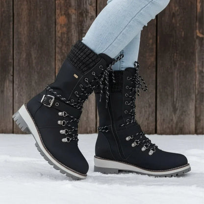 Women's Waterproof Thermal Snow Boots Orthopedic Lace-Up