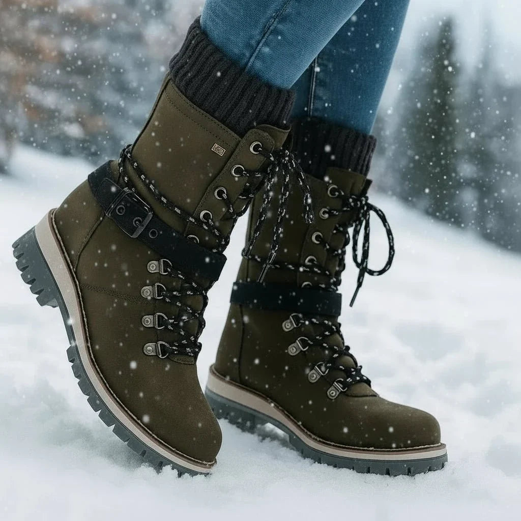 Women's Waterproof Thermal Snow Boots Orthopedic Lace-Up