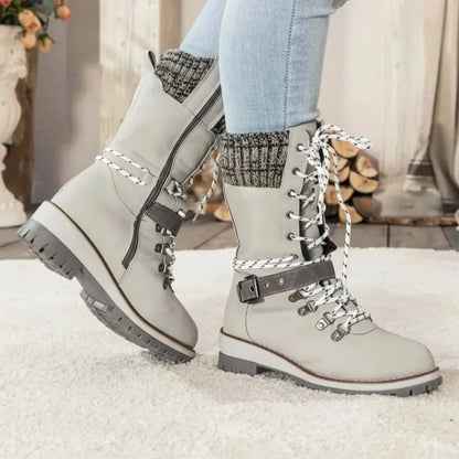 Women's Waterproof Thermal Snow Boots Orthopedic Lace-Up