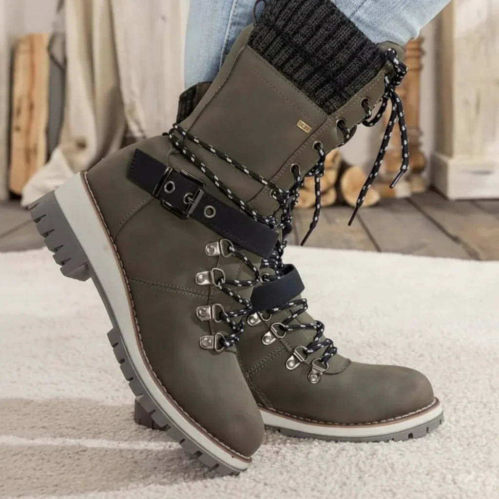 Women's Waterproof Thermal Snow Boots Orthopedic Lace-Up