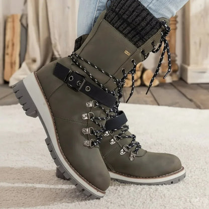 Women's Waterproof Thermal Snow Boots Orthopedic Lace-Up