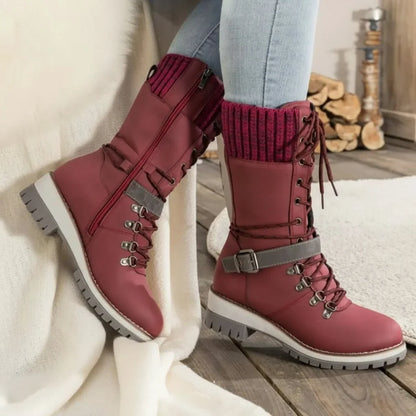 Women's Waterproof Thermal Snow Boots Orthopedic Lace-Up