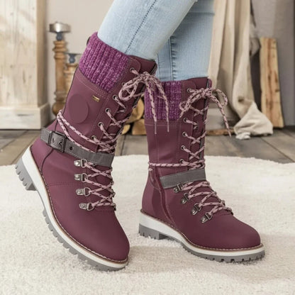 Women's Waterproof Thermal Snow Boots Orthopedic Lace-Up