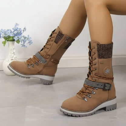 Women's Waterproof Thermal Snow Boots Orthopedic Lace-Up