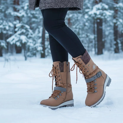 Women's Waterproof Thermal Snow Boots Orthopedic Lace-Up