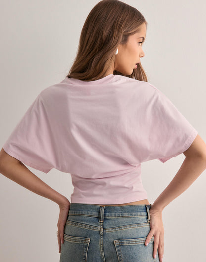 Delavyn | Women's Fitted T-Shirt with Trendy Flared Sleeve Design