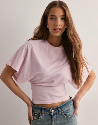 Delavyn | Women's Fitted T-Shirt with Trendy Flared Sleeve Design