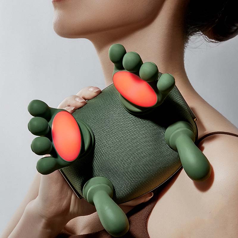 Cordless Neck and Shoulder Massager with Heat | 3 Intensity Levels | Rechargeable Shiatsu Massage for Home & Office