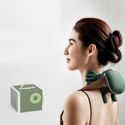 Cordless Neck and Shoulder Massager with Heat | 3 Intensity Levels | Rechargeable Shiatsu Massage for Home & Office
