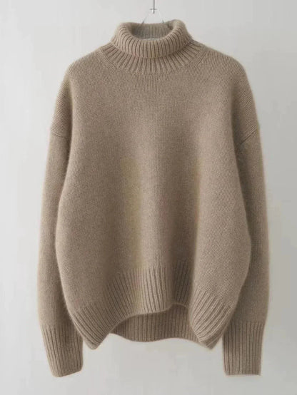 Women's Ribbed Turtleneck Sweater – Long Sleeve