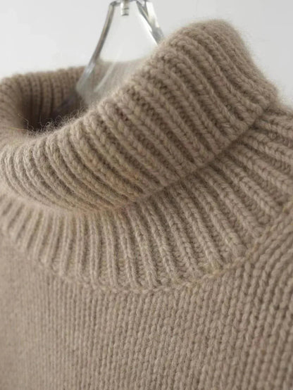 Women's Ribbed Turtleneck Sweater – Long Sleeve