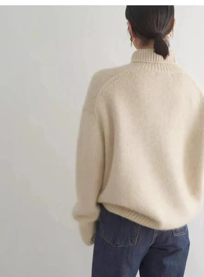 Women's Ribbed Turtleneck Sweater – Long Sleeve