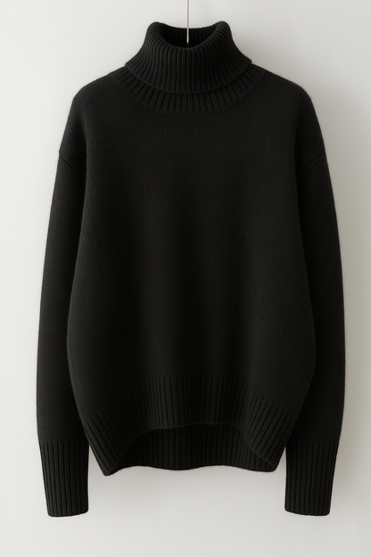 Women's Ribbed Turtleneck Sweater – Long Sleeve