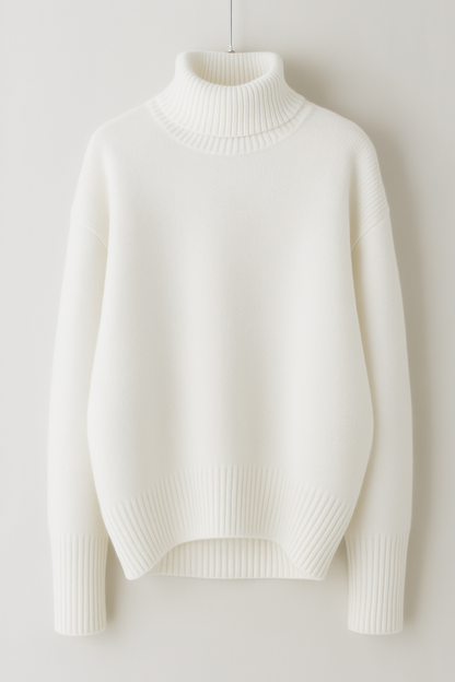 Women's Ribbed Turtleneck Sweater – Long Sleeve