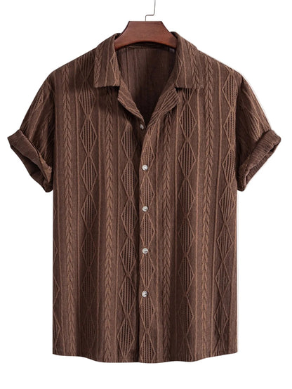 Textured Camp Collar Shirt – Effortless Relaxed Summer Style