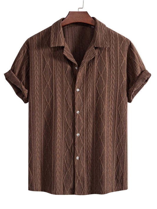 Textured Camp Collar Shirt – Effortless Relaxed Summer Style