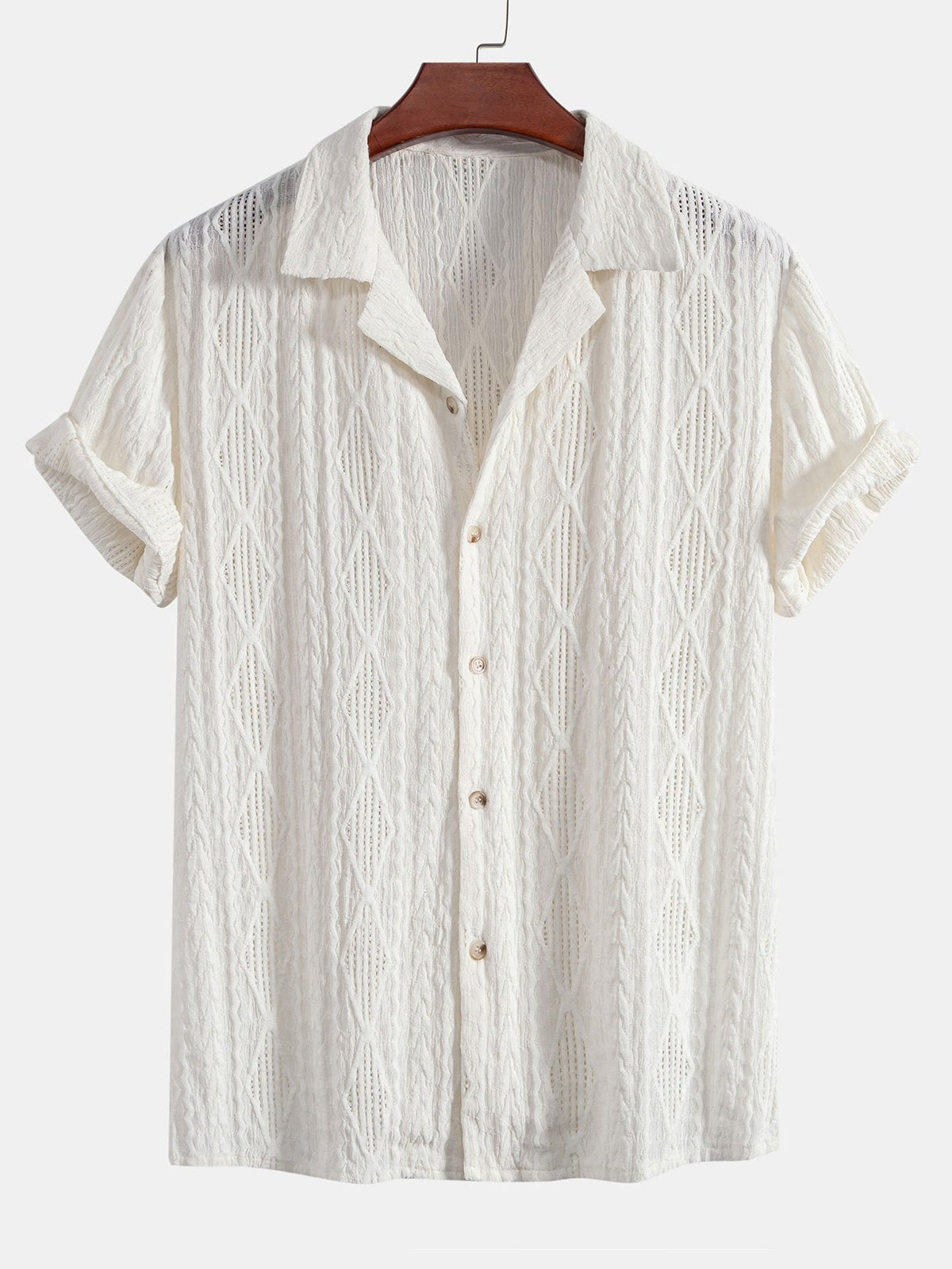 Textured Camp Collar Shirt – Effortless Relaxed Summer Style