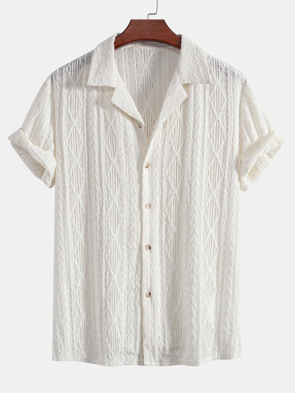 Textured Camp Collar Shirt – Effortless Relaxed Summer Style