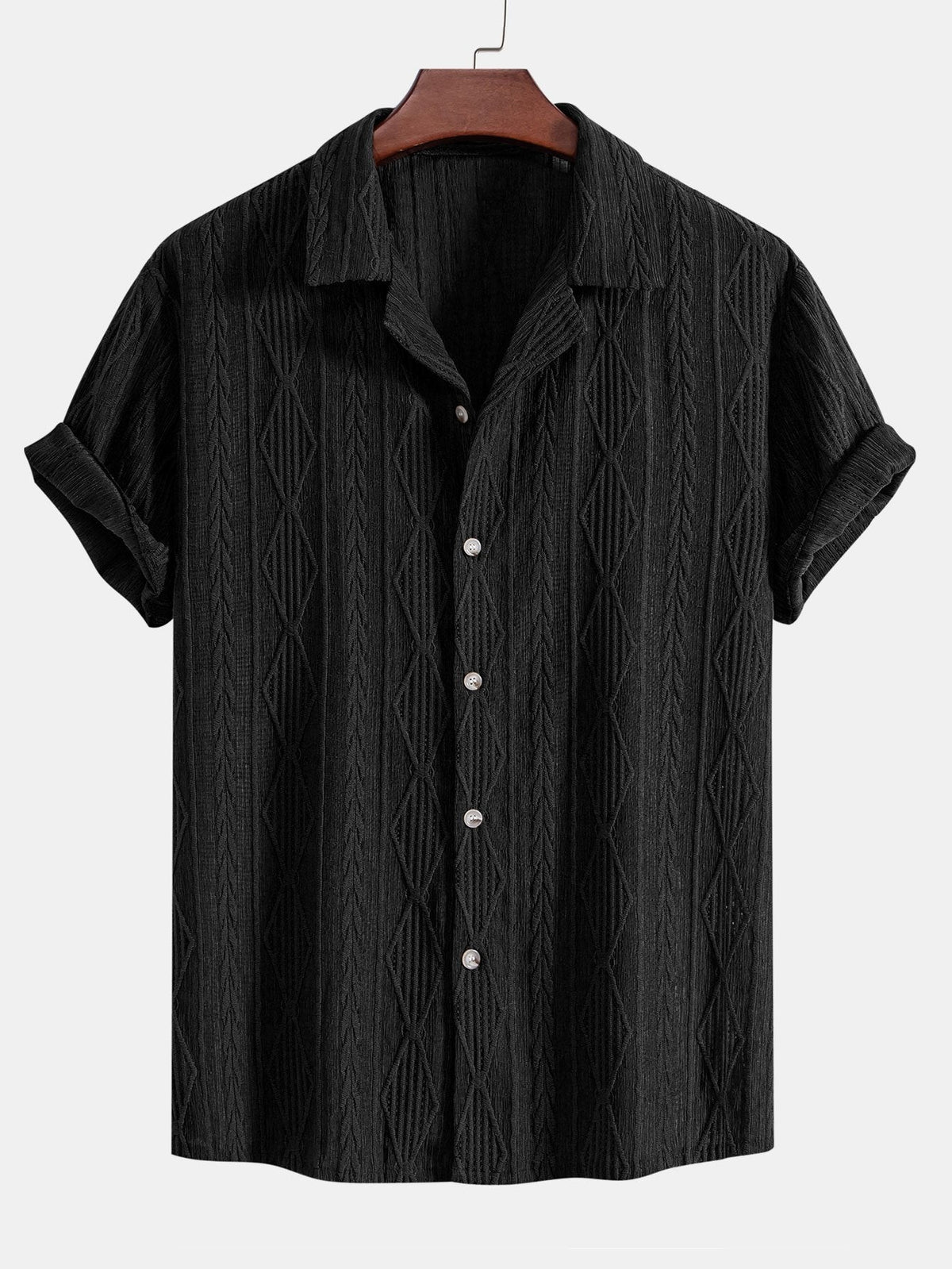 Textured Camp Collar Shirt – Effortless Relaxed Summer Style