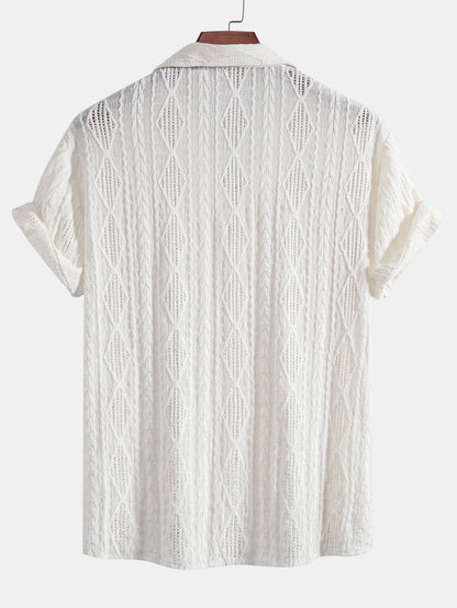 Textured Camp Collar Shirt – Effortless Relaxed Summer Style