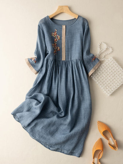 Ulrika | Women's Wedding Guest Floral Button-Front Midi Dress with Feminine Style