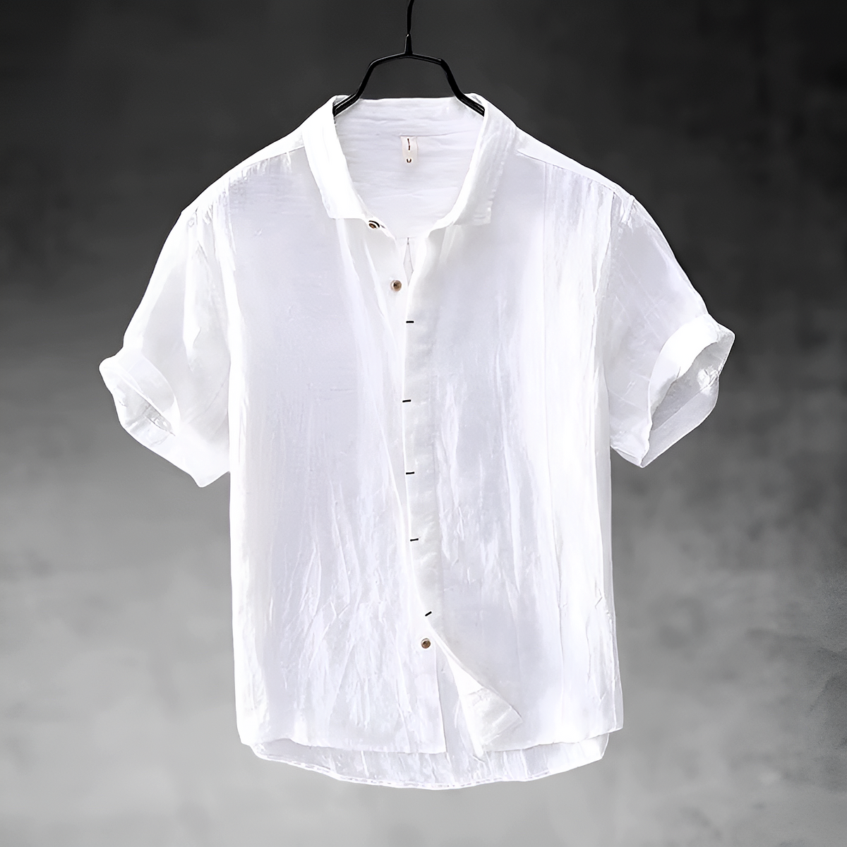 Ulysses | Men's Denim High-Waist Casual Short Sleeve Shirt with Button Front