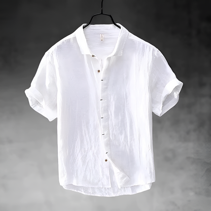 Ulysses | Men's Denim High-Waist Casual Short Sleeve Shirt with Button Front