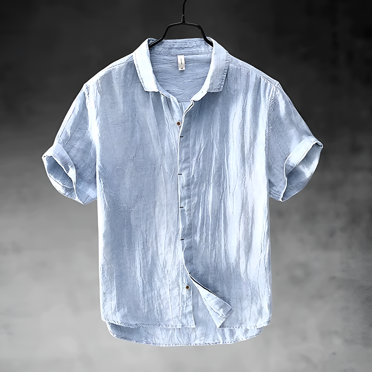 Ulysses | Men's Denim High-Waist Casual Short Sleeve Shirt with Button Front