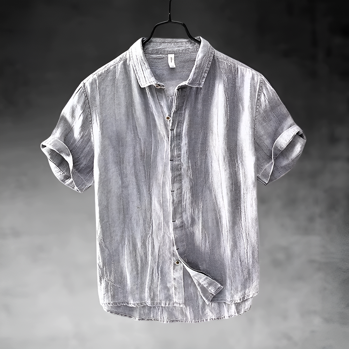 Ulysses | Men's Denim High-Waist Casual Short Sleeve Shirt with Button Front