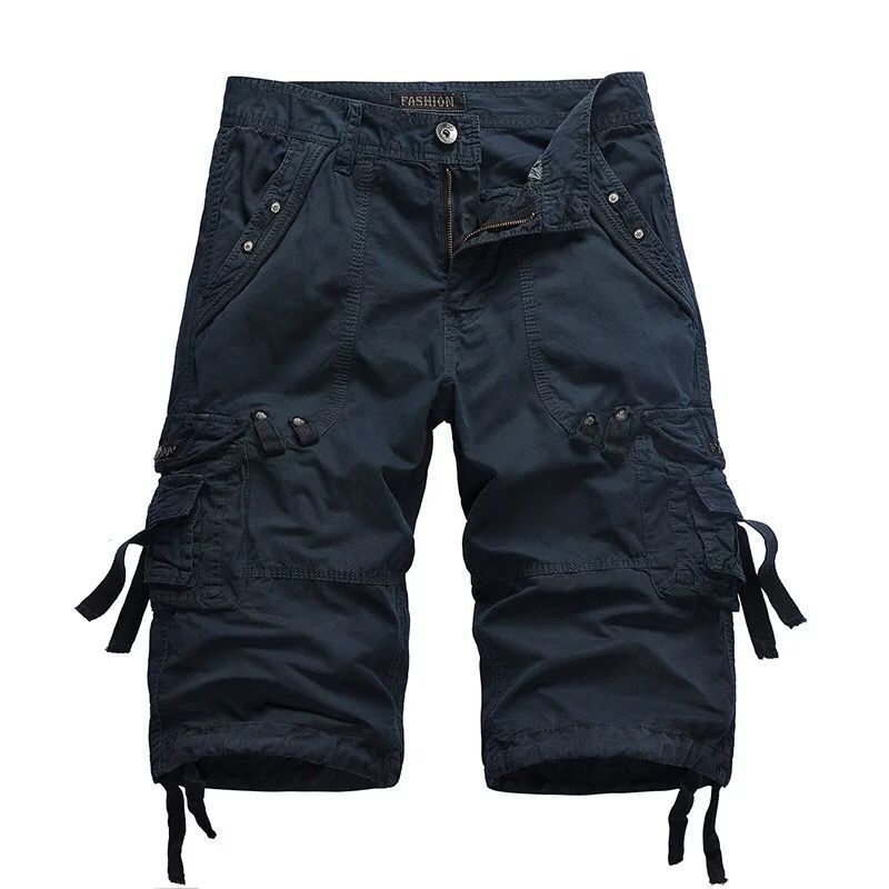 Utility Cargo Shorts with Adjustable Belt and Functional Flap Pockets