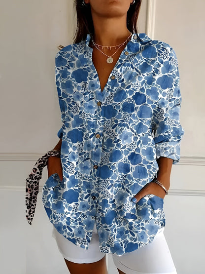 Maishie | Women's Casual Floral Blouse with Button Front Style